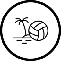 icono de vector de voleibol de playa