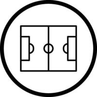 icono de vector de campo de fútbol