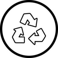 icono de vector de flecha de reciclaje