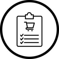 Shopping List Vector Icon