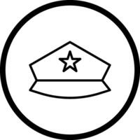 icono de vector de sombrero de policía