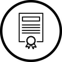 icono de vector de certificado