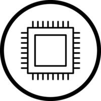 icono de vector de cpu