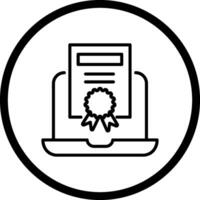 Online Certificate Vector Icon