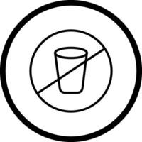 No Drinks Vector Icon