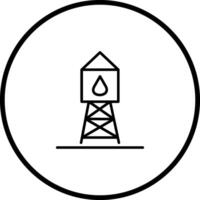 icono de vector de torre de agua