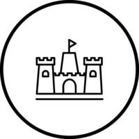 icono de vector de castillo de arena