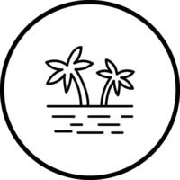 icono de vector de isla