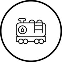 icono de vector de vagón de tanque