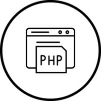 icono de vector de php