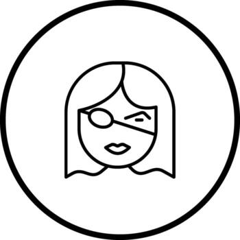 icono de vector de parche en el ojo