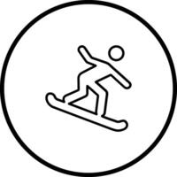 icono de vector de snowboard