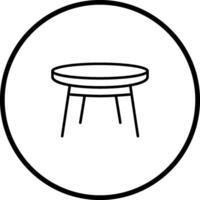 icono de vector de mesa pequeña