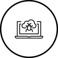 Bug Cloud Vector Icon