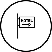 icono de vector de signo de hotel