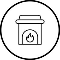 Fireplace Vector Icon