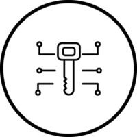 Electronic Key Vector Icon