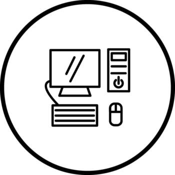 icono de vector de computadora