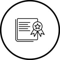 icono de vector de certificación