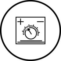 icono de vector de perilla de temperatura