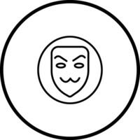 icono de vector de máscara de hacker