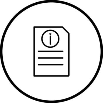información documento vector icono