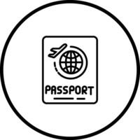 icono de vector de pasaporte