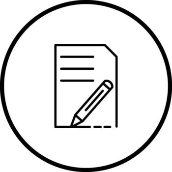 icono de vector de edición de documento