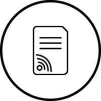 Wifi Documents Vector Icon