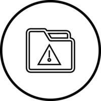 Alert Folder Vector Icon