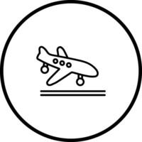 icono de vector de aterrizaje de vuelo