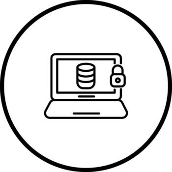 icono de vector de seguridad de datos