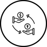 Dollar to Yen Vector Icon