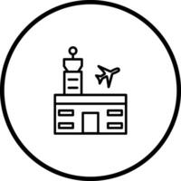 icono de vector de edificio de aeropuerto