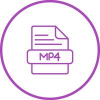 icono de vector de mp4