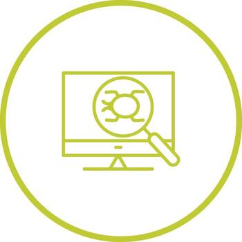 icono de vector de depuración
