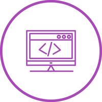 icono de vector de codificación html