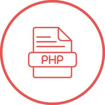 icono de vector de php