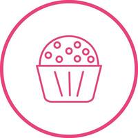 icono de vector de muffin de chocolate