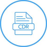 icono de vector de cdr