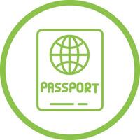 icono de vector de pasaporte