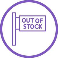 fuera de stock vector icono