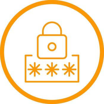 icono de vector de código pin