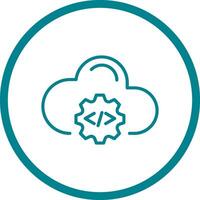 Cloud Coding Vector Icon