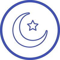 Moon and Star Vector Icon
