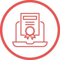 Online Certificate Vector Icon