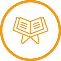 Reading Holy Book Vector Icon