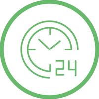 24 hours Vector Icon