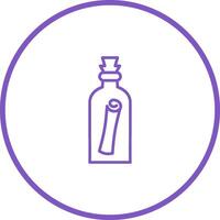 Scroll in Bottle Vector Icon