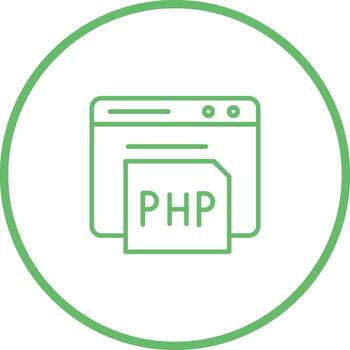 icono de vector de php